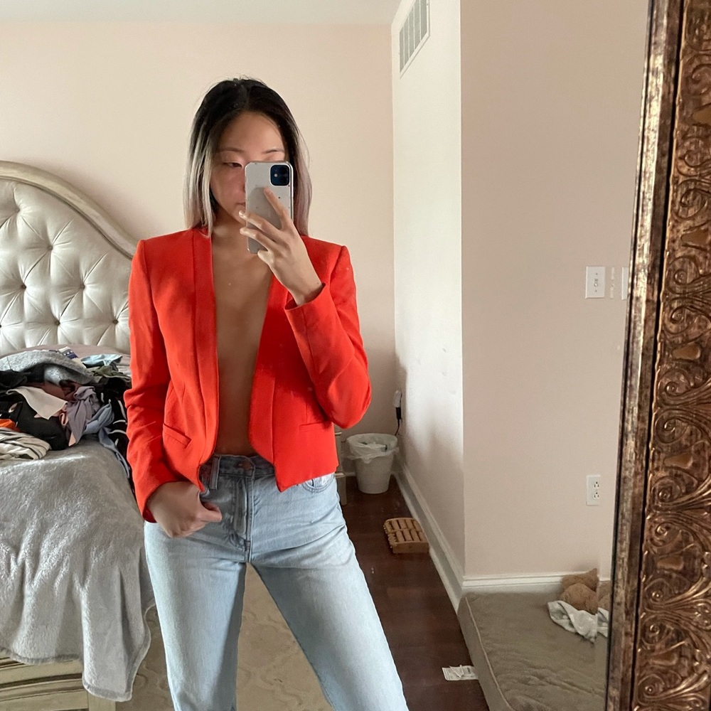 Mango Red Blazer Size XS